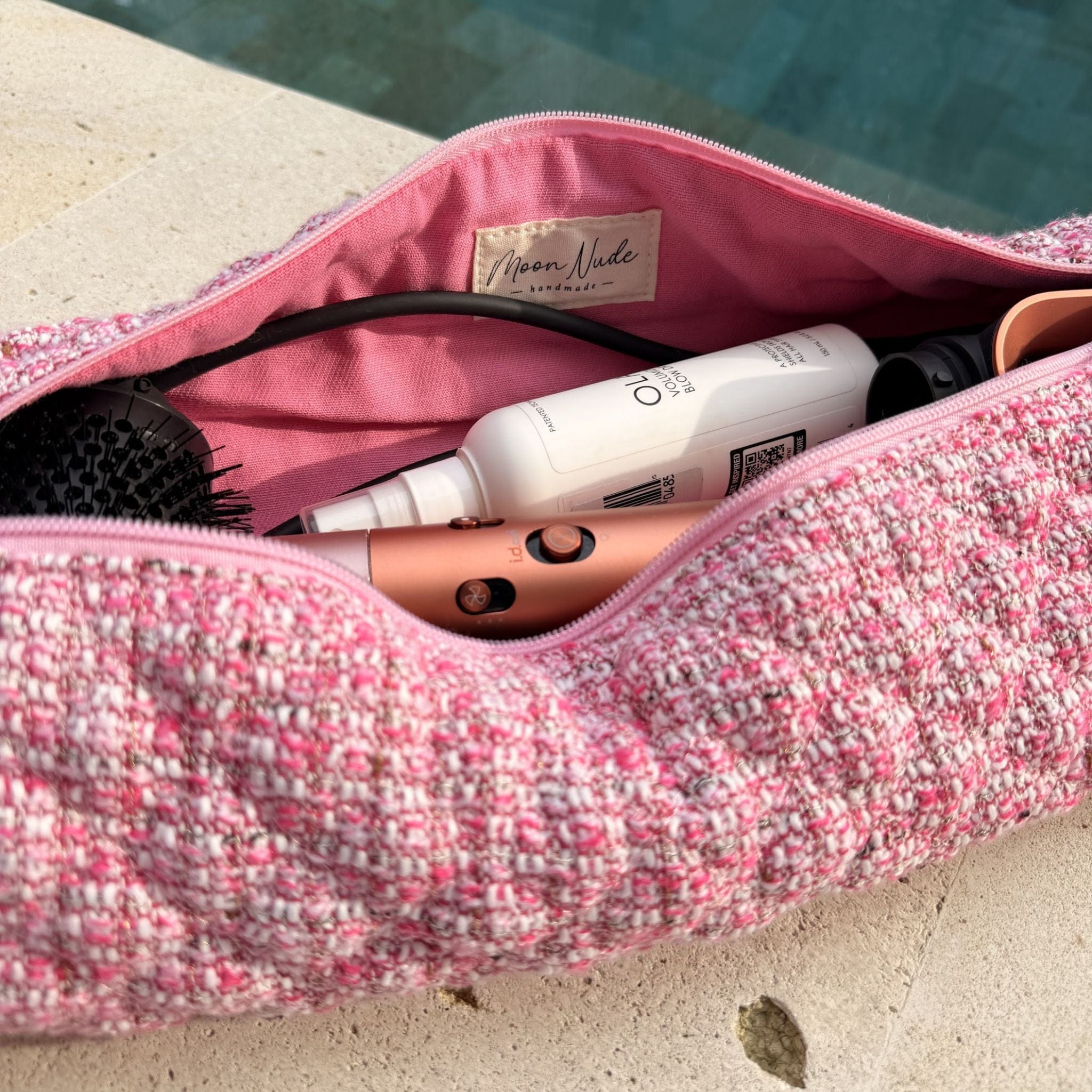 Moon Nude Camellia Hair Tool Bag