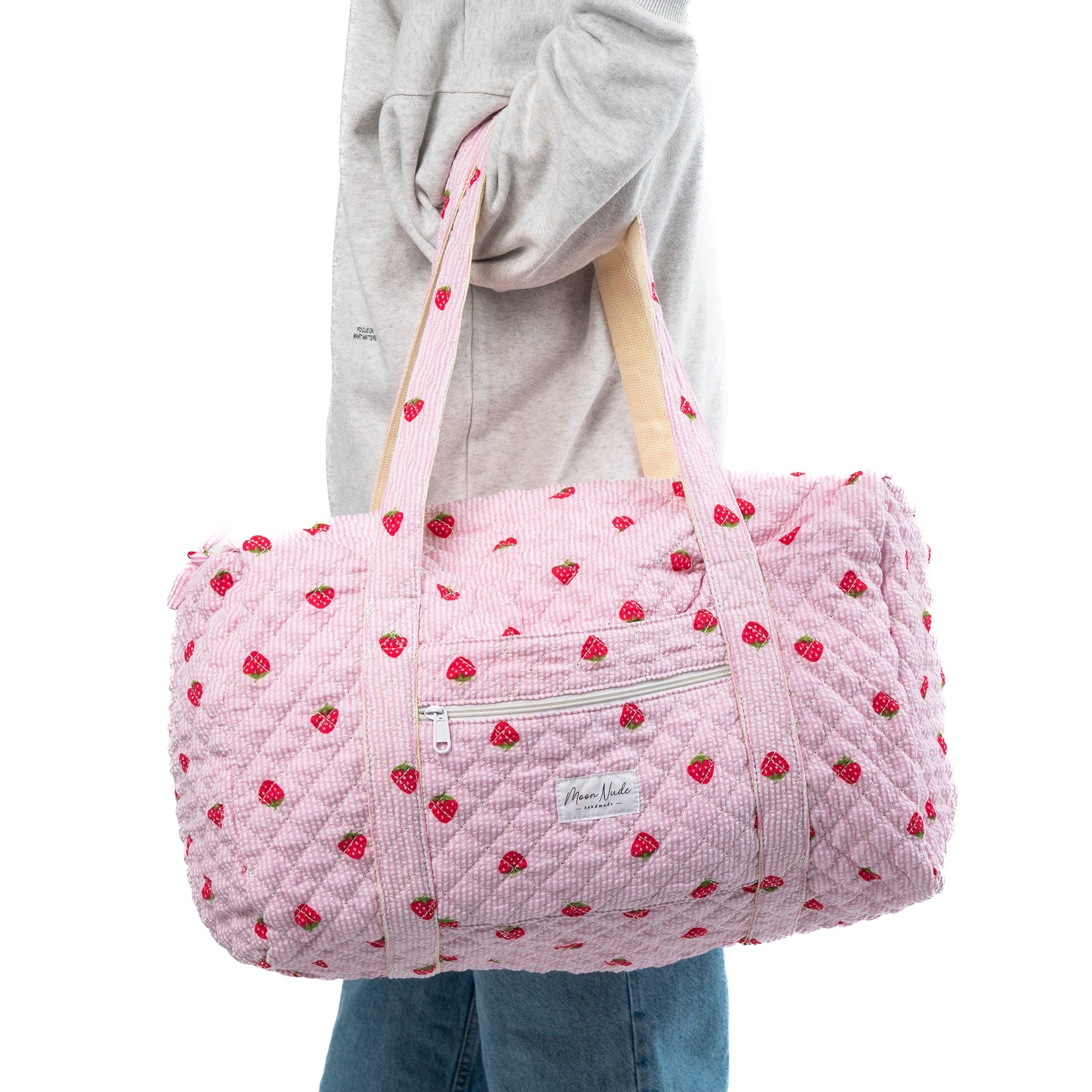 Moon Nude Strawberry Large Duffel Bag